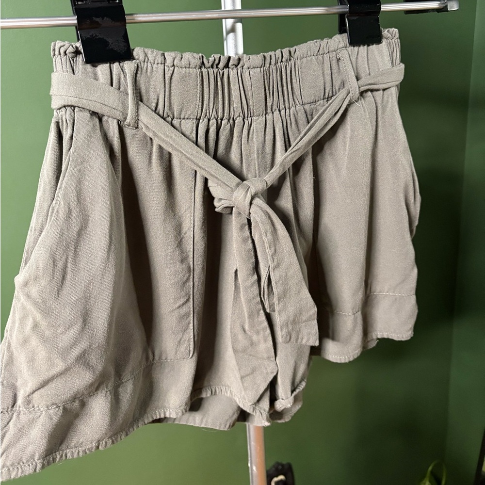 Shinestar Tan High Waist Shorts